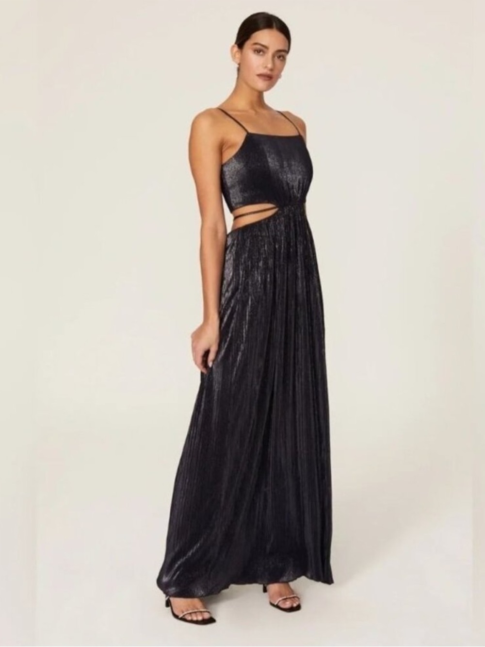 Jonathan Simkhai Daisy Cutout Gown In Navy